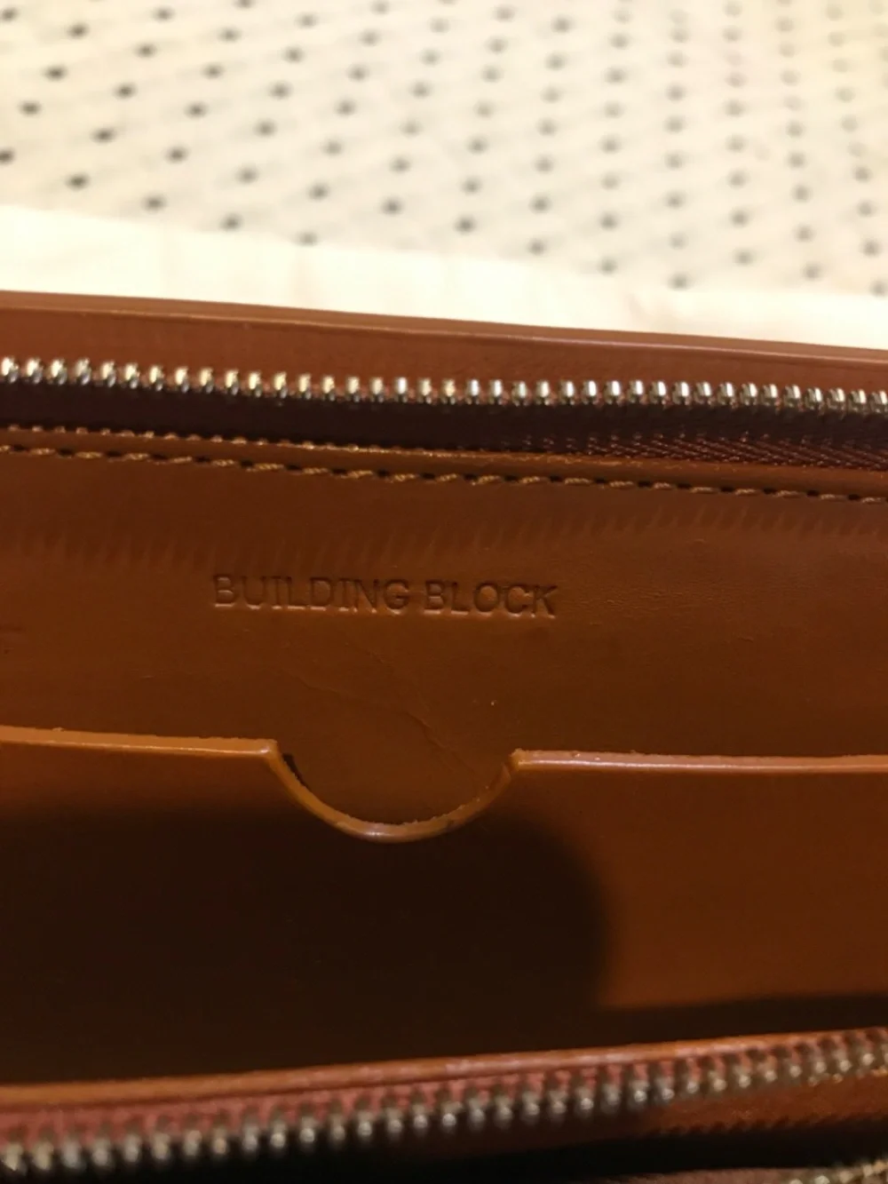 Building Block clutch w/ zipper with bag worn once.